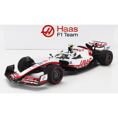 MINICHAMPS HAAS F1  VF-22 FERRARI TEAM HAAS N 47 8th (first points) SILVERSTONE BRITISH GP 2022 MICK SCHUMACHER - WHITE BLACK RE