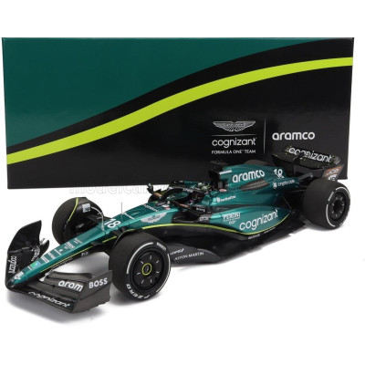 MINICHAMPS ASTON MARTIN F1  AMR23 TEAM ARAMCO COGNIZANT N 18 6th BAHRAIN GP 2023 LANCE STROLL - GREEN 1/18