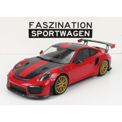 MINICHAMPS PORSCHE 911 991-2 GT2 RS WEISSACH PACKAGE 2018 - RED BLACK 1/18