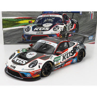MINICHAMPS PORSCHE 911 991 GT3 R TEAM KUS 75 BERNHARD N 75 ADAC GT MASTERS 2021 C.ENGELHART - T.PREINING - WHITE BLACK RED 1/18