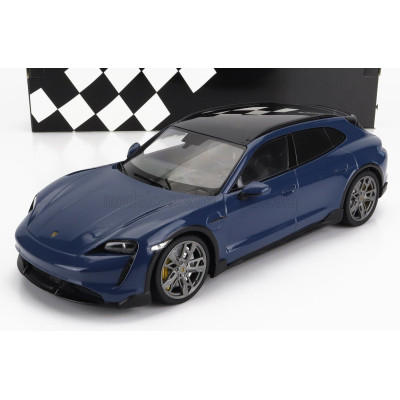 MINICHAMPS PORSCHE TAYCAN TURBO S CROSS TURISMO 2021 - BLUE MET 1/18