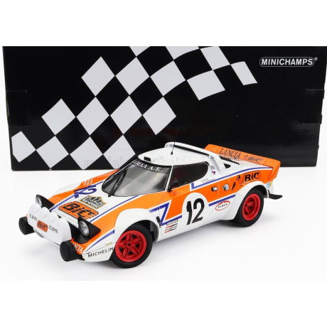 MINICHAMPS LANCIA STRATOS HF N 12 RALLY ACROPOLIS 1979 S.LAMBDA - K.FERTAKIS - WHITE ORANGE 1/18