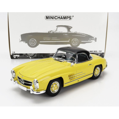 MINICHAMPS MERCEDES BENZ 300SL ROADSTER (W198) CABRIOLET HARD-TOP 1958 - YELLOW 1/18