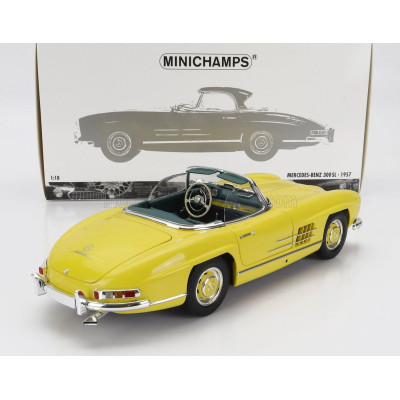 MINICHAMPS MERCEDES BENZ 300SL ROADSTER (W198) CABRIOLET HARD-TOP 1958 - YELLOW 1/18