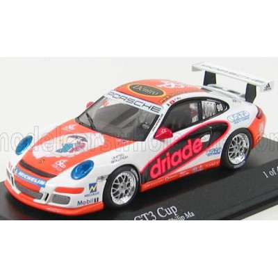 MINICHAMPS PORSCHE 911 GT3 N 98 CARRERA CUP ASIA MACAU 2007 P.MA - WHITE ORANGE 1/43
