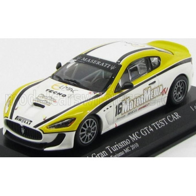 MINICHAMPS MASERATI GRANTURISMO MC GT4 COUPE N 16 TROFEO GRANTURISMO MC 2010 NECCHI - WHITE YELLOW 1/43
