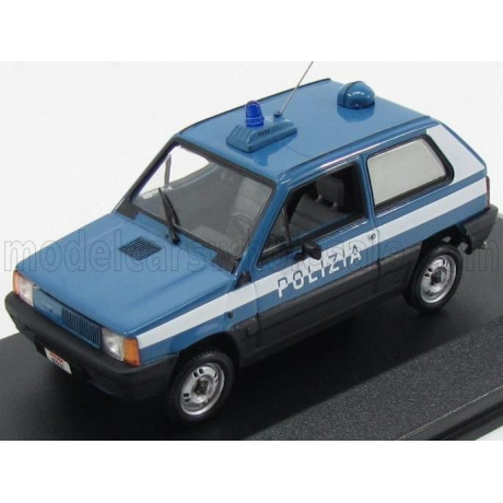 MINICHAMPS FIAT PANDA 1980 POLIZIA - POLICE - BLUE WHITE 1/43