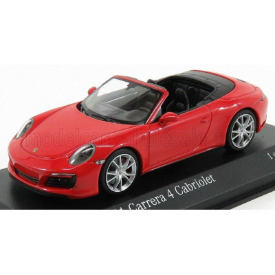 MINICHAMPS PORSCHE 911 991-2 CARRERA 4S CABRIOLET 2017 - RED 1/43