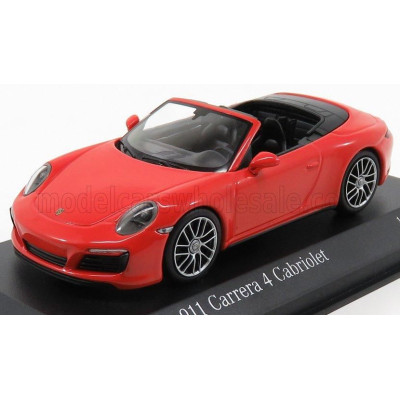 MINICHAMPS PORSCHE 911 991-2 CARRERA 4S CABRIOLET 2017 - ORANGE 1/43