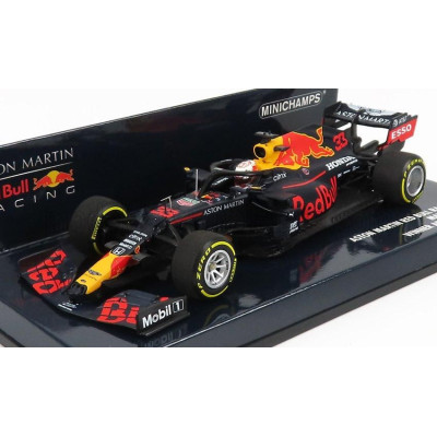 MINICHAMPS RED BULL F1  RB16 HONDA TEAM ASTON MARTIN N 33 WINNER ABU DHABI GP 2020 MAX VERSTAPPEN - MATT BLUE RED YELLOW 1/43