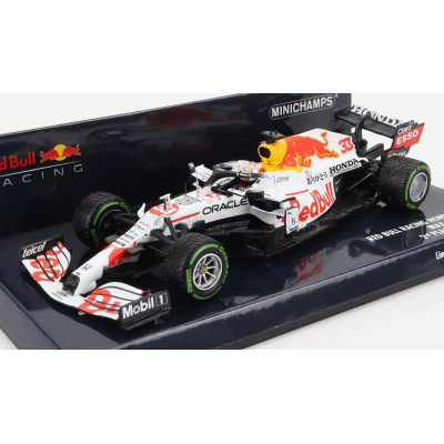 MINICHAMPS RED BULL F1  RB16B HONDA RA620H TEAM ASTON MARTIN N 33 WORLD CHAMPION 2nd TURKISH GP 2021 MAX VERSTAPPEN - WHITE RED