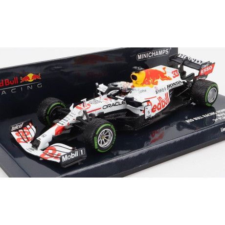 MINICHAMPS RED BULL F1  RB16B HONDA RA620H TEAM ASTON MARTIN N 33 WORLD CHAMPION 2nd TURKISH GP 2021 MAX VERSTAPPEN - WHITE RED