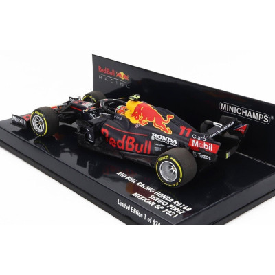 MINICHAMPS RED BULL F1  RB16B HONDA RA620H TEAM ASTON MARTIN N 11 3rd MEXICO GP 2021 SERGIO PEREZ - MATT BLUE YELLOW RED 1/43