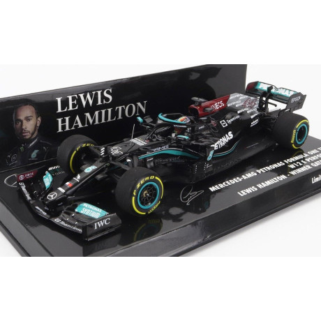 MINICHAMPS MERCEDES GP F1  W12 MERCEDES M12 EQ POWER+ TEAM AMG PETRONAS MOTORSPORT FORMULA ONE N 44 WINNER QATAR GP 2021 LEWIS H