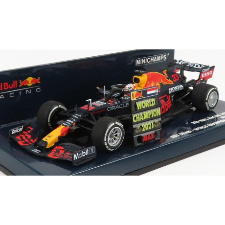 MINICHAMPS RED BULL F1  RB16B HONDA RA620H TEAM ASTON MARTIN N 33 WINNER ABU DHABI GP WORLD CHAMPION WITH PIT BOARD 2021 MAX VER
