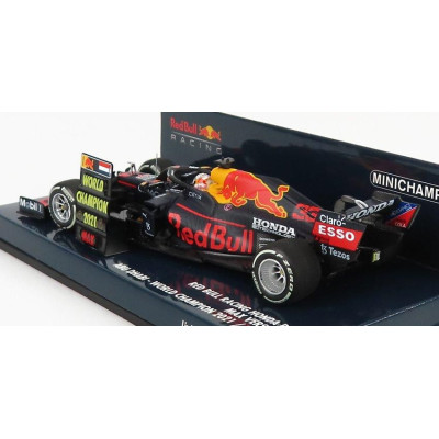 MINICHAMPS RED BULL F1  RB16B HONDA RA620H TEAM ASTON MARTIN N 33 WINNER ABU DHABI GP WORLD CHAMPION WITH PIT BOARD 2021 MAX VER