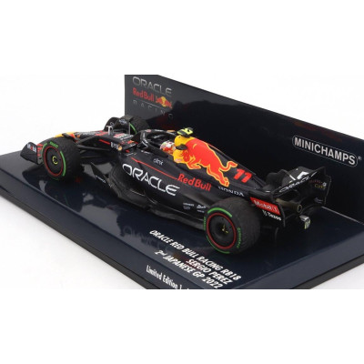 MINICHAMPS RED BULL F1 RB18 TEAM ORACLE RED BULL RACING N 11 2nd JAPAN GP 2022 SERGIO PEREZ - MATT BLUE YELLOW RED 1/43