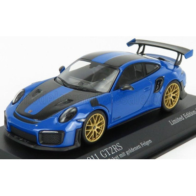 MINICHAMPS PORSCHE 911 991-2 GT2 RS WEISSACH PACKAGE COUPE 2018 - VOODOO BLUE BLACK 1/43