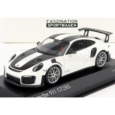 MINICHAMPS PORSCHE 911 991-2 GT2 RS WEISSACH PACKAGE COUPE 2018 - WHITE BLACK 1/43