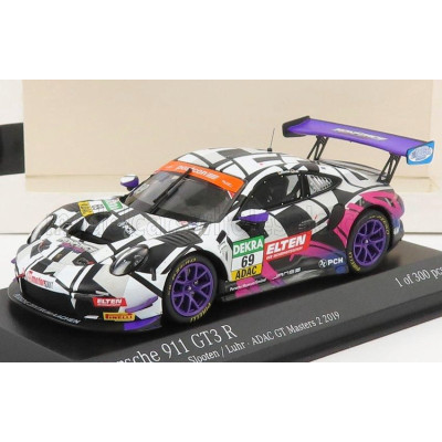 MINICHAMPS PORSCHE 911 991-2 GT3-R IRON FORCE BY RING POLICE TEAM N 69 ADAC GT MASTERS RACE MOST 2019 J.E.SLOOTEN - L.LUHR - WHI