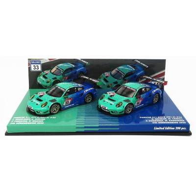 MINICHAMPS PORSCHE SET 2X 911 991 GT3 R TEAM FALKEN MOTORSPORTS N 44 24h NURBURGRING 2020 P.DUMBRECK- M.RAGGINGER - S.MULLER - K