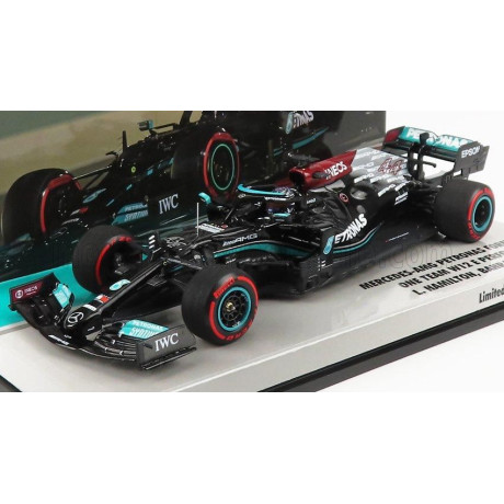MINICHAMPS MERCEDES GP F1  W12 MERCEDES M12 EQ POWER+ TEAM AMG PETRONAS MOTORSPORT FORMULA ONE N 44 WINNER BAHRAIN GP 2021 LEWIS