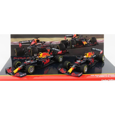 MINICHAMPS RED BULL SET F1  2X F1  RB16B HONDA RA620H TEAM ASTON MARTIN N 33 MAX VERSTAPPEN 2021 WORLD CHAMPION + N 11 2021 SERG