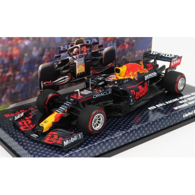 MINICHAMPS RED BULL F1  RB16B HONDA RA620H TEAM ASTON MARTIN N 33 WINNER DUTCH GP WORLD CHAMPION 2021 MAX VERSTAPPEN - MATT BLUE