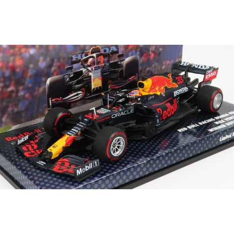 MINICHAMPS RED BULL F1  RB16B HONDA RA620H TEAM ASTON MARTIN N 33 WINNER DUTCH GP WORLD CHAMPION 2021 MAX VERSTAPPEN - MATT BLUE