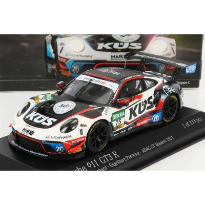 MINICHAMPS PORSCHE 911 991 GT3 R TEAM KUS 75 BERNHARD N 75 ADAC GT MASTERS 2021 C.ENGELHART - T.PREINING - WHITE BLACK RED 1/43
