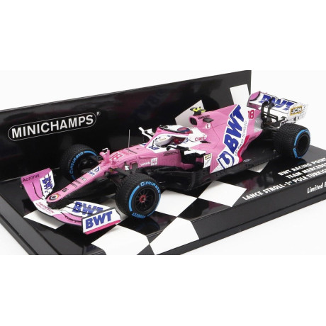 MINICHAMPS MERCEDES BWT F1  RP20 TEAM SPORTPESA RACING POINT N 18 POLE POSITION TURKISH GP 2020 LANCE STROLL - MATT PINK BLUE 1/