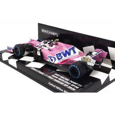 MINICHAMPS MERCEDES BWT F1  RP20 TEAM SPORTPESA RACING POINT N 18 POLE POSITION TURKISH GP 2020 LANCE STROLL - MATT PINK BLUE 1/