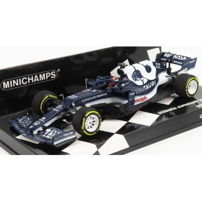 MINICHAMPS ALPHA TAURI F1  AT02 HONDA RA620H TEAM ALPHA TAURI N 22 BAHRAIN GP 2021 YUKI TSUNODA - WHITE BLUE 1/43