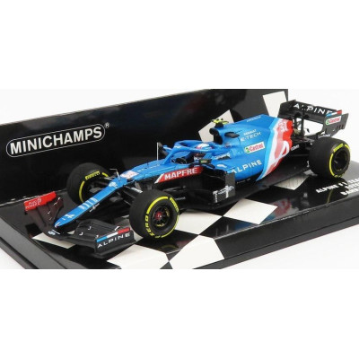MINICHAMPS ALPINE F1  A521 RENAULT E-TECH 20B TEAM ALPINE N 31 BAHRAIN GP 2021 ESTEBAN OCON - BLUE MET RED WHITE 1/43
