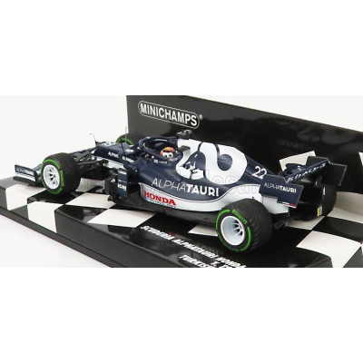 MINICHAMPS ALPHA TAURI F1  AT02 HONDA RA620H TEAM ALPHA TAURI N 22 TURKISH GP 2021 YUKI TSUNODA - WHITE BLUE 1/43
