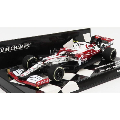 MINICHAMPS ALFA ROMEO F1  C41 TEAM ORLEN RACING N 99 LAST RACE ABU DHABI GP 2021 ANTONIO GIOVINAZZI - WHITE RED MET 1/43