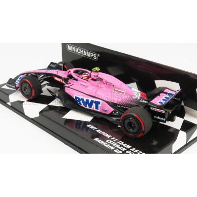 MINICHAMPS ALPINE F1 A522 TEAM ALPINE BWT N 31 BAHRAIN GP 2022 ESTEBAN OCON - PINK BLUE 1/43