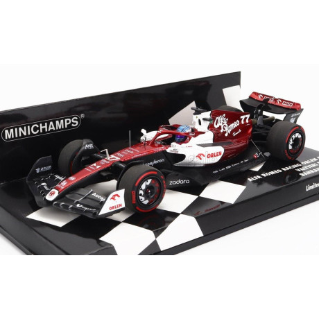 MINICHAMPS ALFA ROMEO F1  C42 TEAM ORLEN RACING N 77 BAHRAIN GP 2022 VALTTERI BOTTAS - WHITE RED MET 1/43