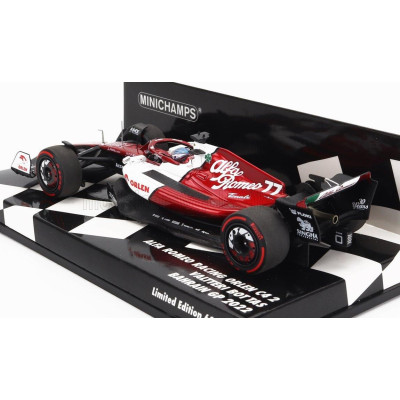 MINICHAMPS ALFA ROMEO F1  C42 TEAM ORLEN RACING N 77 BAHRAIN GP 2022 VALTTERI BOTTAS - WHITE RED MET 1/43