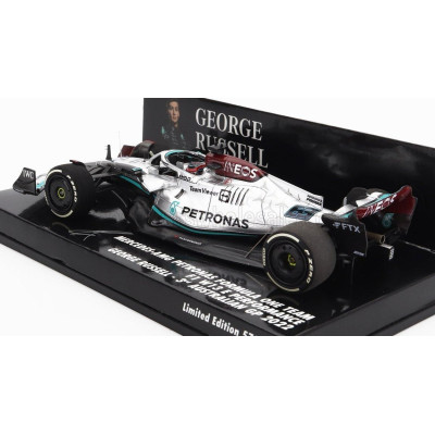 MINICHAMPS MERCEDES GP F1 W13E TEAM MERCEDES-AMG PETRONAS F1 N 63 3rd AUSTRALIAN GP 2022 GEORGE RUSSEL - SILVER GREEN 1/43