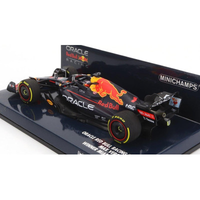 MINICHAMPS RED BULL F1  RB18 TEAM ORACLE RED BULL RACING N 1 WORLD CHAMPION WINNER MIAMI GP 2022 MAX VERSTAPPEN - MATT BLUE YELL