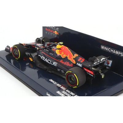 MINICHAMPS RED BULL F1  RB18 TEAM ORACLE RED BULL RACING N 11 4th MIAMI GP 2022 SERGIO PEREZ - MATT BLUE YELLOW RED 1/43