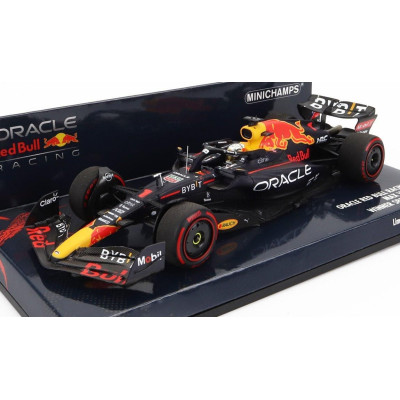 MINICHAMPS RED BULL F1  RB18 TEAM ORACLE RED BULL RACING N 1 WINNER SPANISH GP WORLD CHAMPION 2022 MAX VERSTAPPEN - MATT BLUE YE