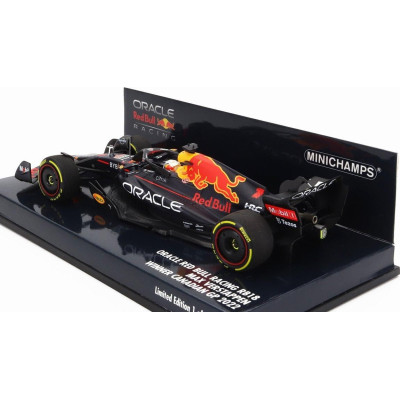 MINICHAMPS RED BULL F1  RB18 TEAM ORACLE RED BULL RACING N 1 WINNER CANADIAN GP WORLD CHAMPION 2022 MAX VERSTAPPEN - MATT BLUE Y