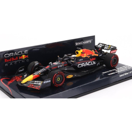 MINICHAMPS RED BULL F1  RB18 TEAM ORACLE RED BULL RACING N 1 WINNER HUNGARIAN GP WORLD CHAMPION 2022 MAX VERSTAPPEN - MATT BLUE