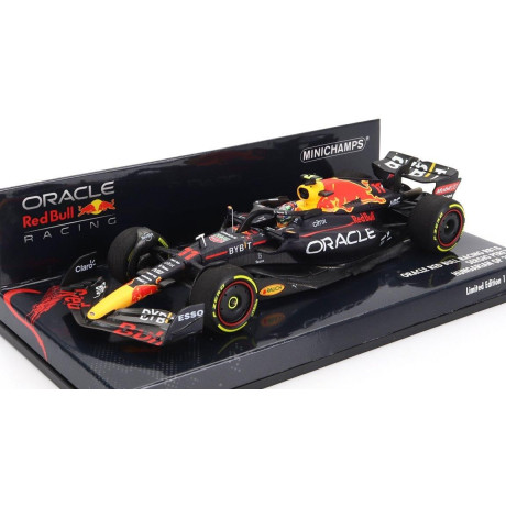 MINICHAMPS RED BULL F1  RB18 TEAM ORACLE RED BULL RACING N 11 HUNGARIAN GP 2022 SERGIO PEREZ - MATT BLUE YELLOW RED 1/43