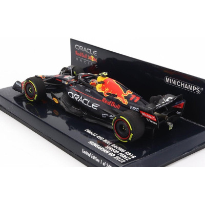 MINICHAMPS RED BULL F1  RB18 TEAM ORACLE RED BULL RACING N 11 HUNGARIAN GP 2022 SERGIO PEREZ - MATT BLUE YELLOW RED 1/43