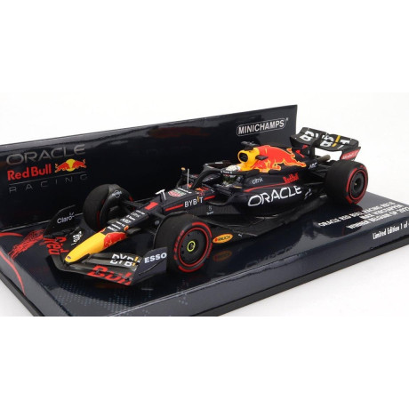 MINICHAMPS RED BULL F1  RB18 TEAM ORACLE RED BULL RACING N 1 WORLD CHAMPION WINNER BELGIUM GP 2022 MAX VERSTAPPEN - MATT BLUE YE