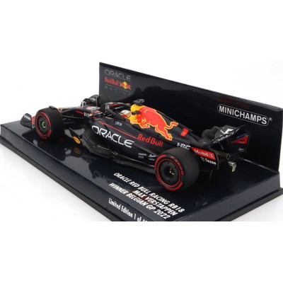 MINICHAMPS RED BULL F1  RB18 TEAM ORACLE RED BULL RACING N 1 WORLD CHAMPION WINNER BELGIUM GP 2022 MAX VERSTAPPEN - MATT BLUE YE