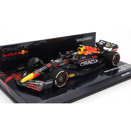 MINICHAMPS RED BULL F1  RB18 TEAM ORACLE RED BULL RACING N 11 2nd BELGIUM GP 2022 SERGIO PEREZ - MATT BLUE YELLOW RED 1/43